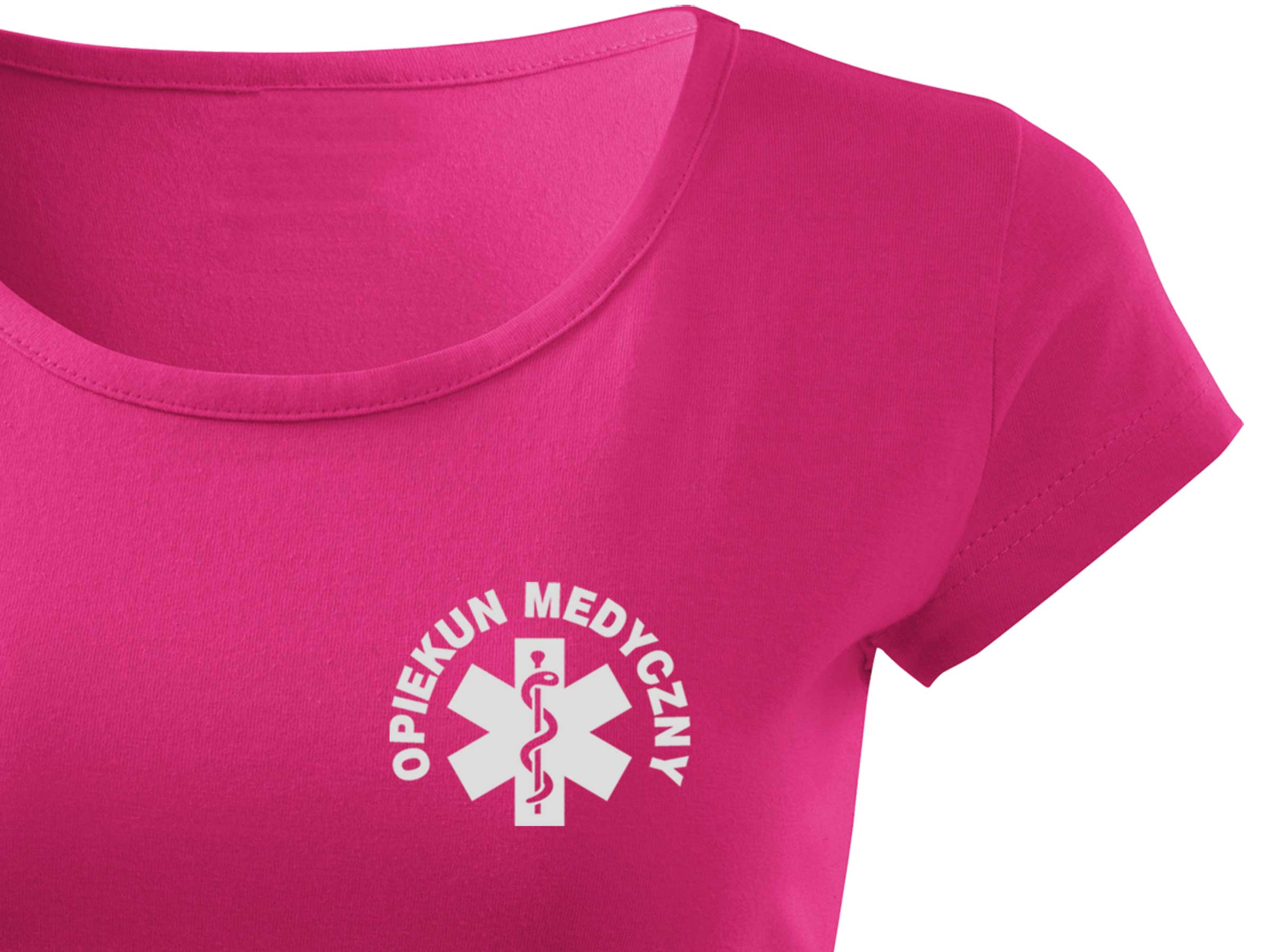 

Odblaskowa Koszulka Damska Nadruk Opiekun Medyczny