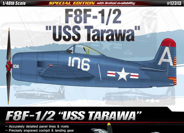 F8F-1/2 "uss Tarawa" Special Edition Academy 12313 v měřítku 1/48