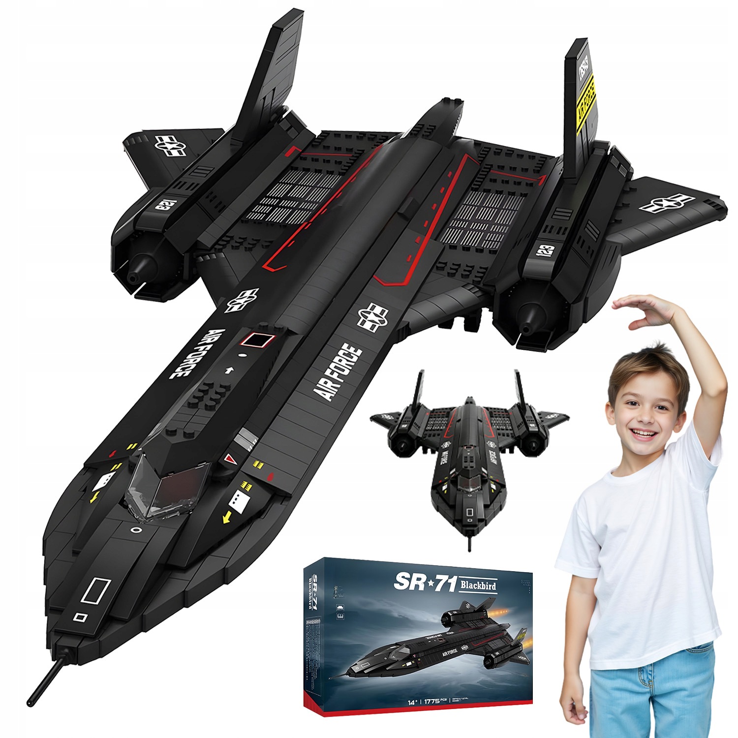 Klocki SR-71 Blackbird 1733 Elementów Dla Miłośnika Lotnictwa