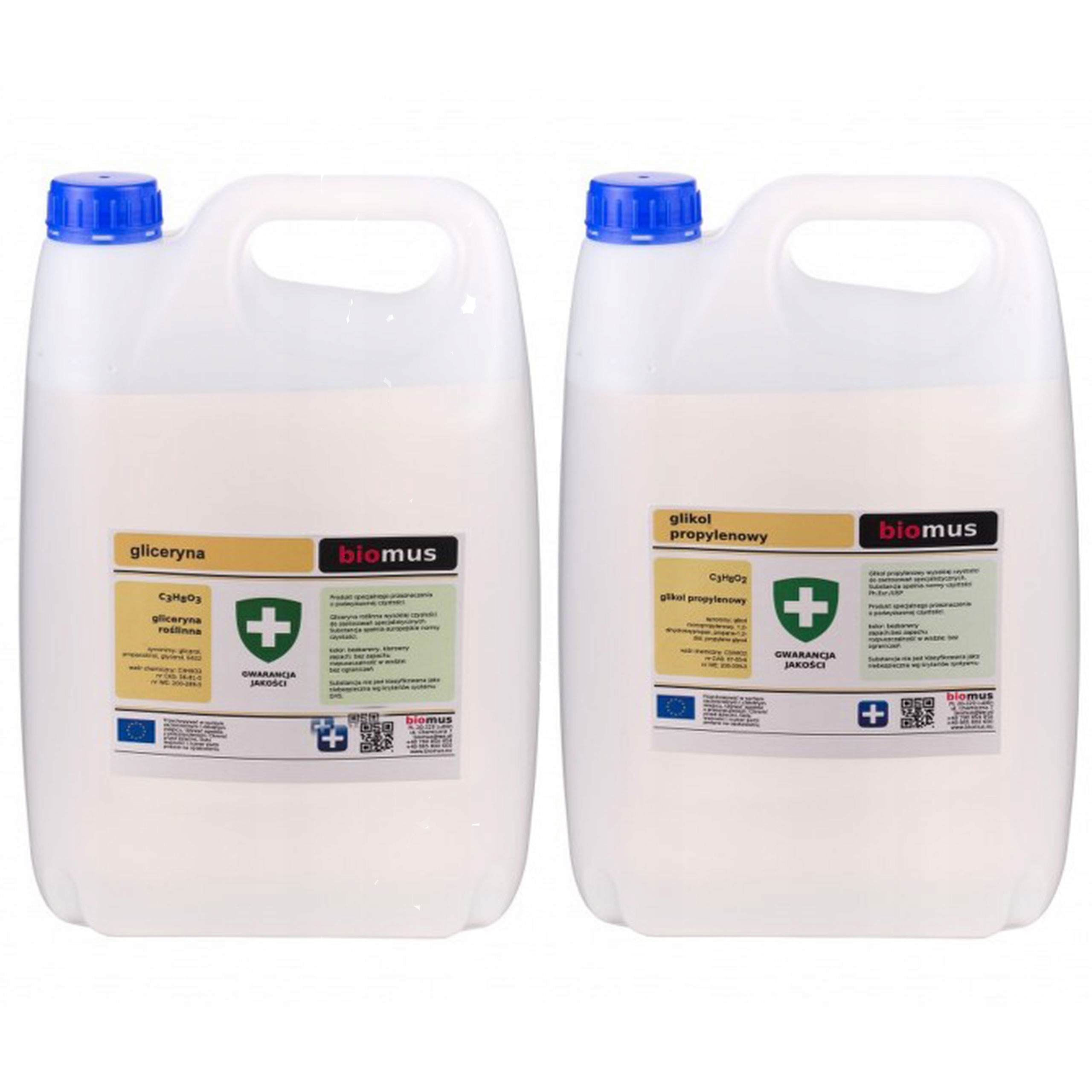 

Gliceryna Roślinna 5kg Glikol Propylenowy 5L