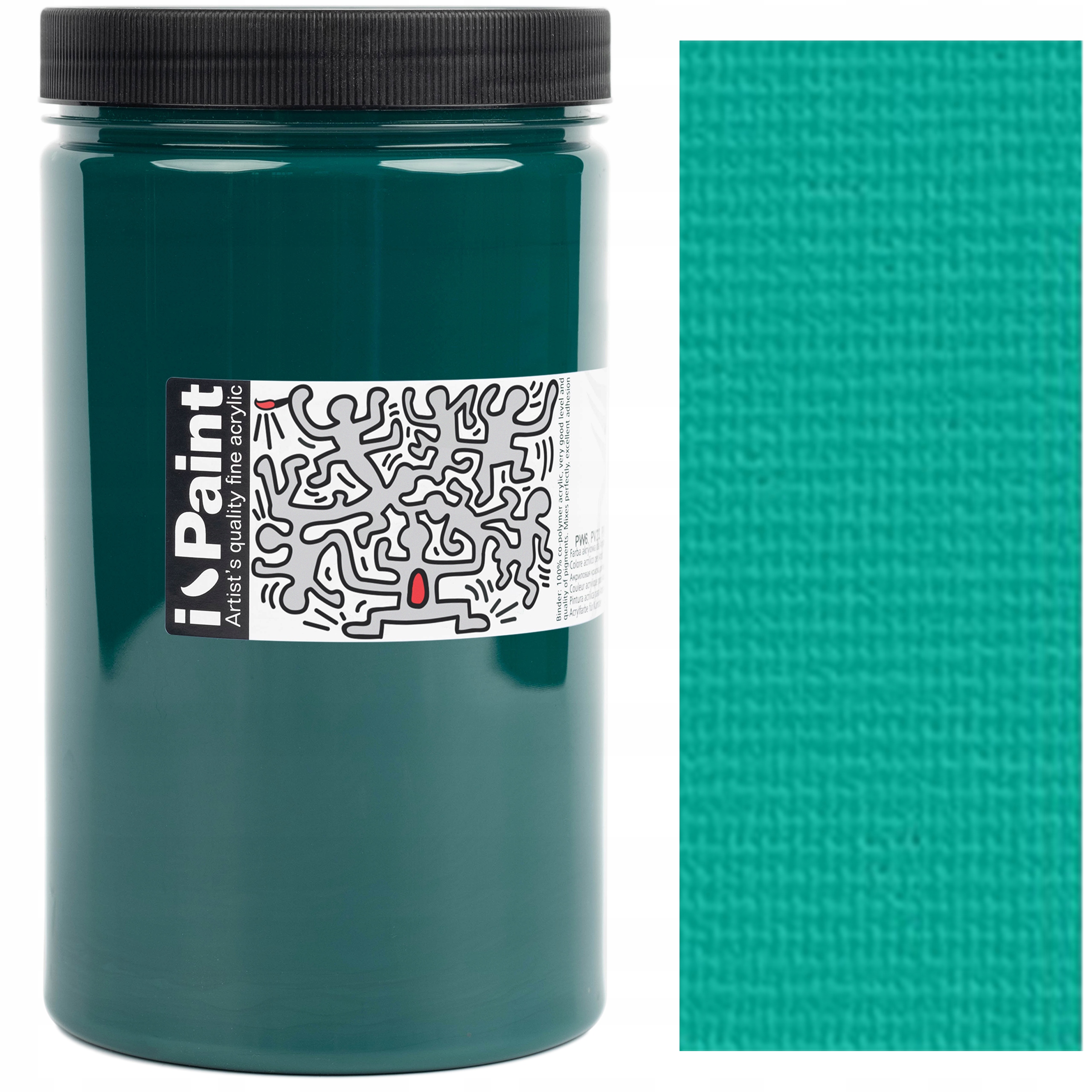 Barva Akrylová zelená tyrkysová Renesans Ipaint 1200 Ml 16 Zeleň Smaragdová