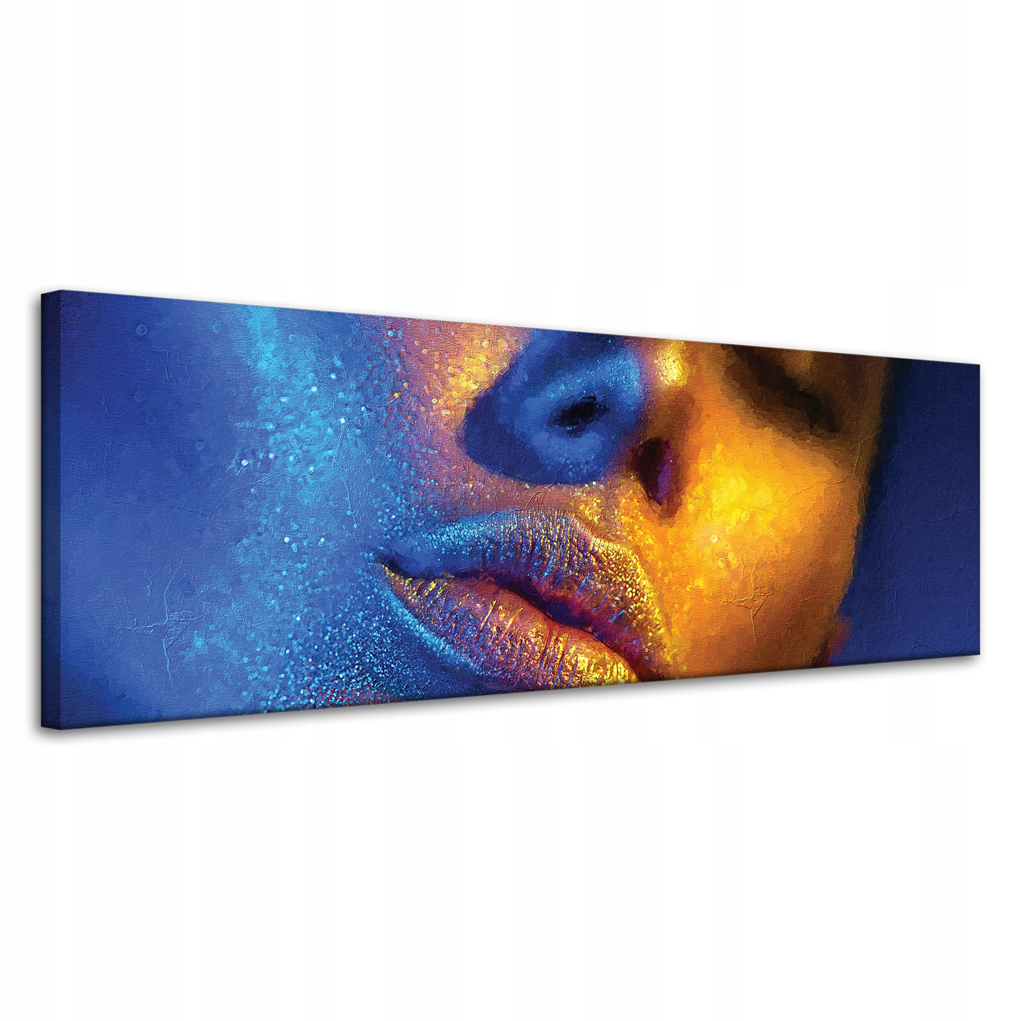 Obraz na plátně Tvář ženy Zlatá ústa Umění 120x40 cm