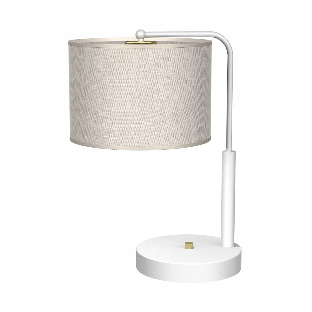 Kancelárska lampa Lino Biela Len 1xE27