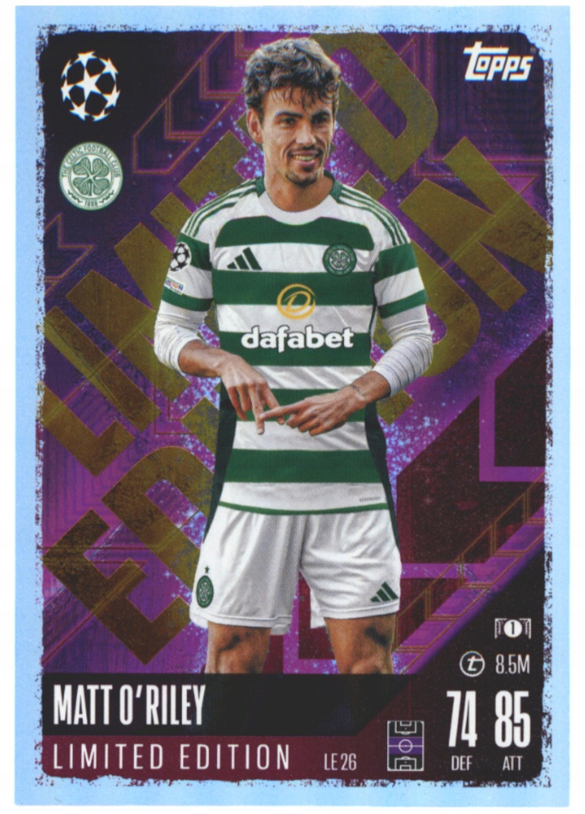 Topps Match Attax 2024-2025 Limited LE26 Matt O'riley Celtic Fc