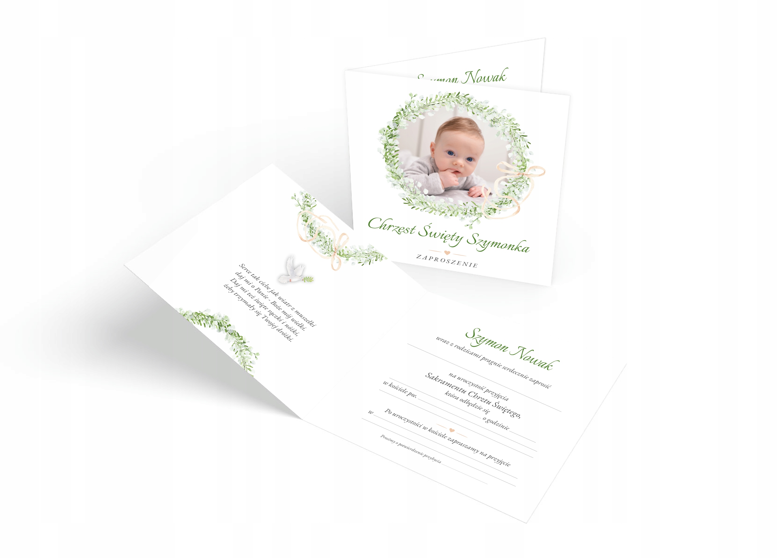 ZAPROSZENIA NA CHRZEST ZE ZDJĘCIEM + IMIĘ +KOPERTA Rodzaj chrzest