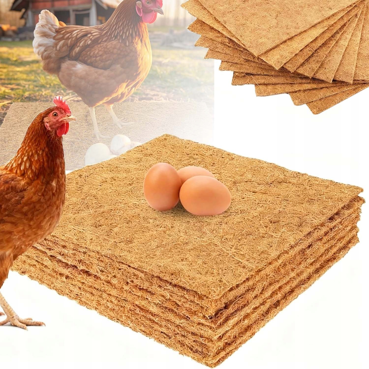 Levně 10 X Kokosová Podložka 30 CM Na Klec Králíka Křečka Prasátka Přírodní Podklad