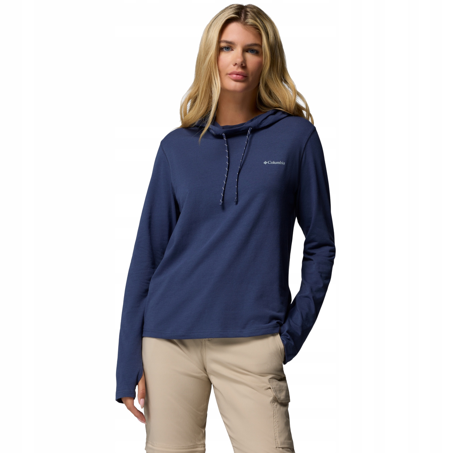Dámská Mikina s kapucí Columbia W Eu Sun Trek Ls [L] Polyester , tmavě modrá
