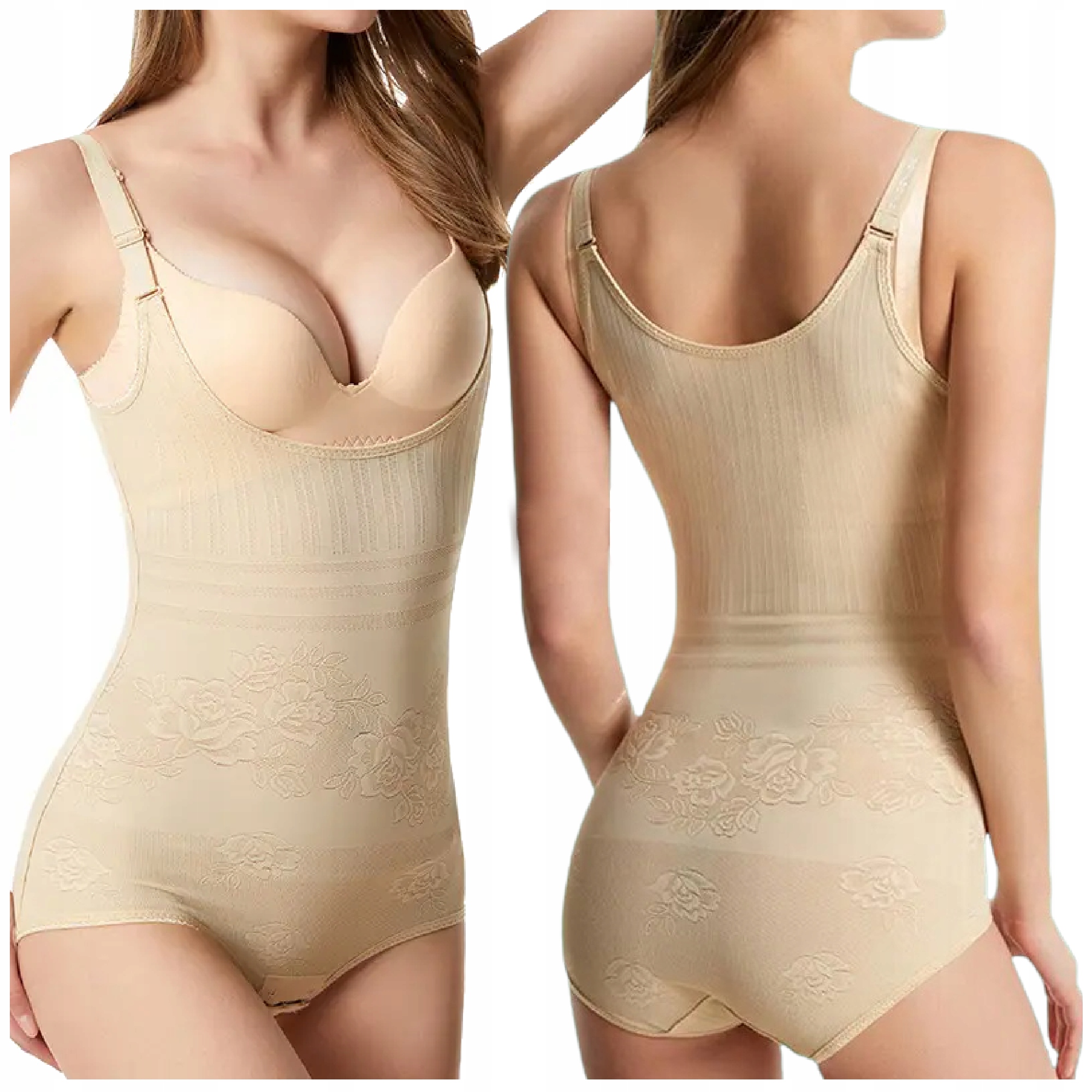 BODY WYSZCZUPLAJĄCE MODELUJĄCE BRZUCH GORSET Majtki Korygujące Uciskowe L