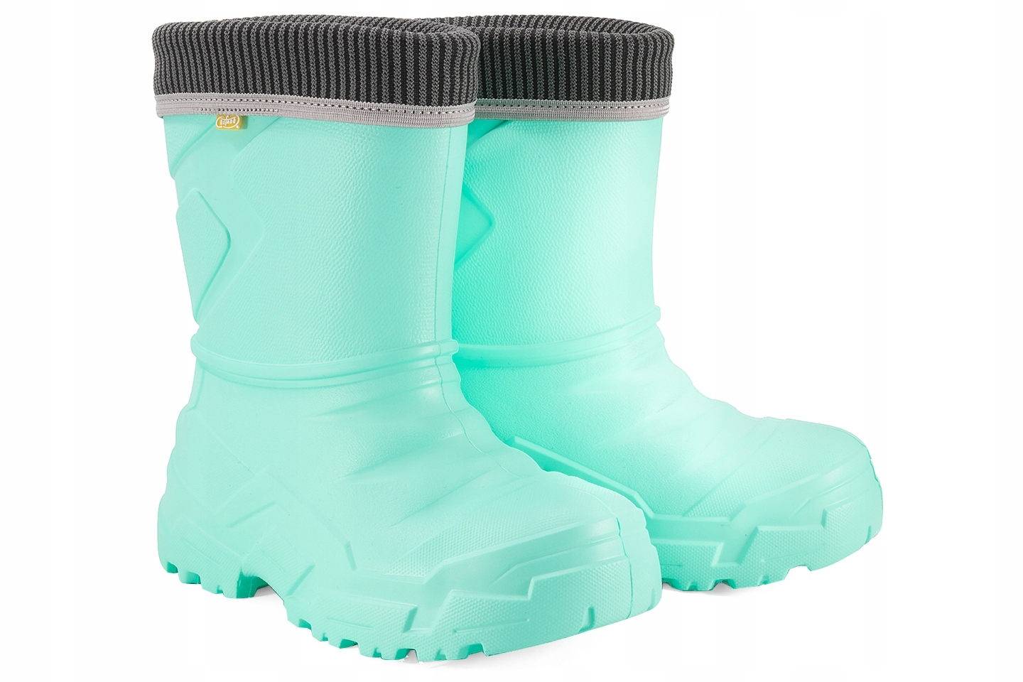 BEFADO 162Y305 KALOSZE OCIEPLANE DZIECIĘCE GUMOWCE z PIANKI EVA Kolor zielony