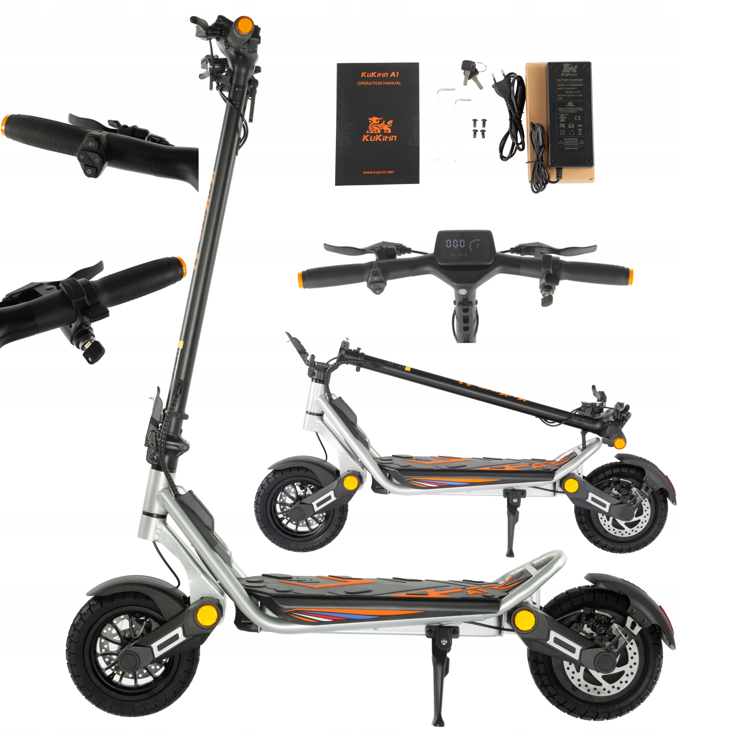 2025 Kukirin A1 Skládací elektromobily 1000W 45KM/H 45KM 48V 13AH