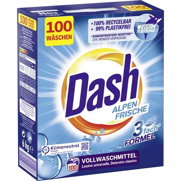 

Proszek do prania uniwersalne Dash 6 kg
