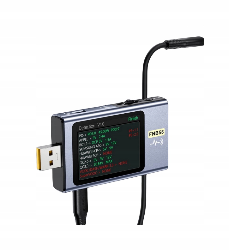 FNIRSI FNB58 adapter portu USB z Bluetooth 7A 28V Stan opakowania oryginalne