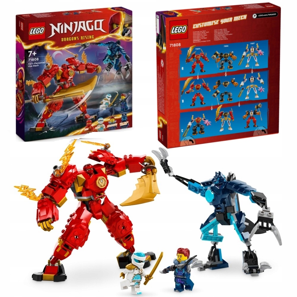 LEGO NINJAGO ROBOT OGNISTY ŻYWIOŁU KAIA 71808 + KATALOG LEGO W WERSJI PDF
