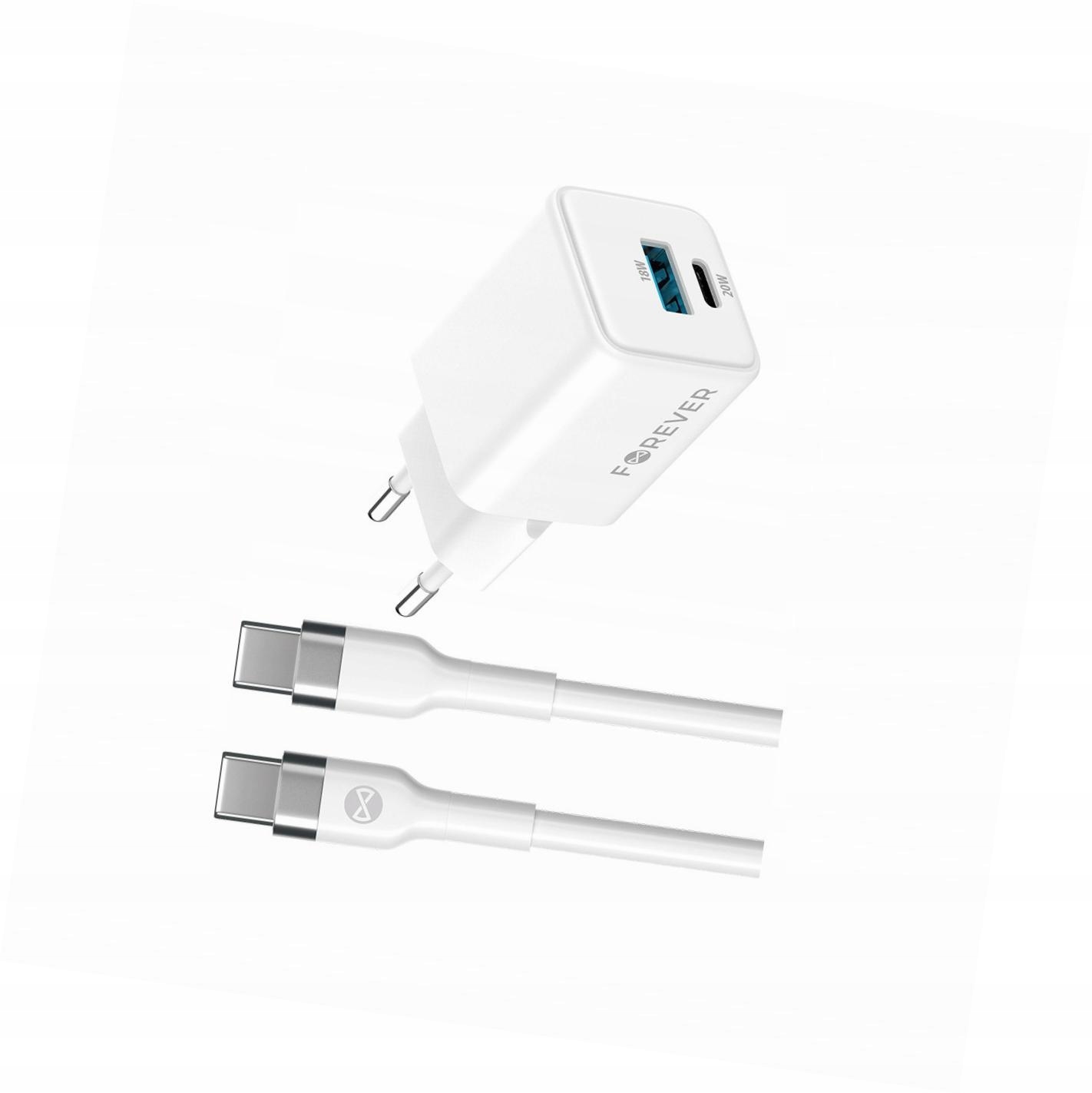 Szybka ładowarka GaN 20W Usb i Usb-c z kablem do Samsung Galaxy M53 5G