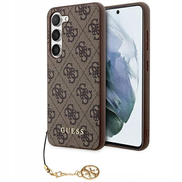 Pouzdro Guess 4G Charms Collection pro Samsung Galaxy A35 hnědé