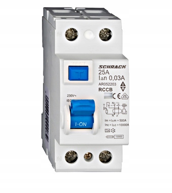 Wyłącznik różnicowoprąd. Schrack 2P 25A A AR052203