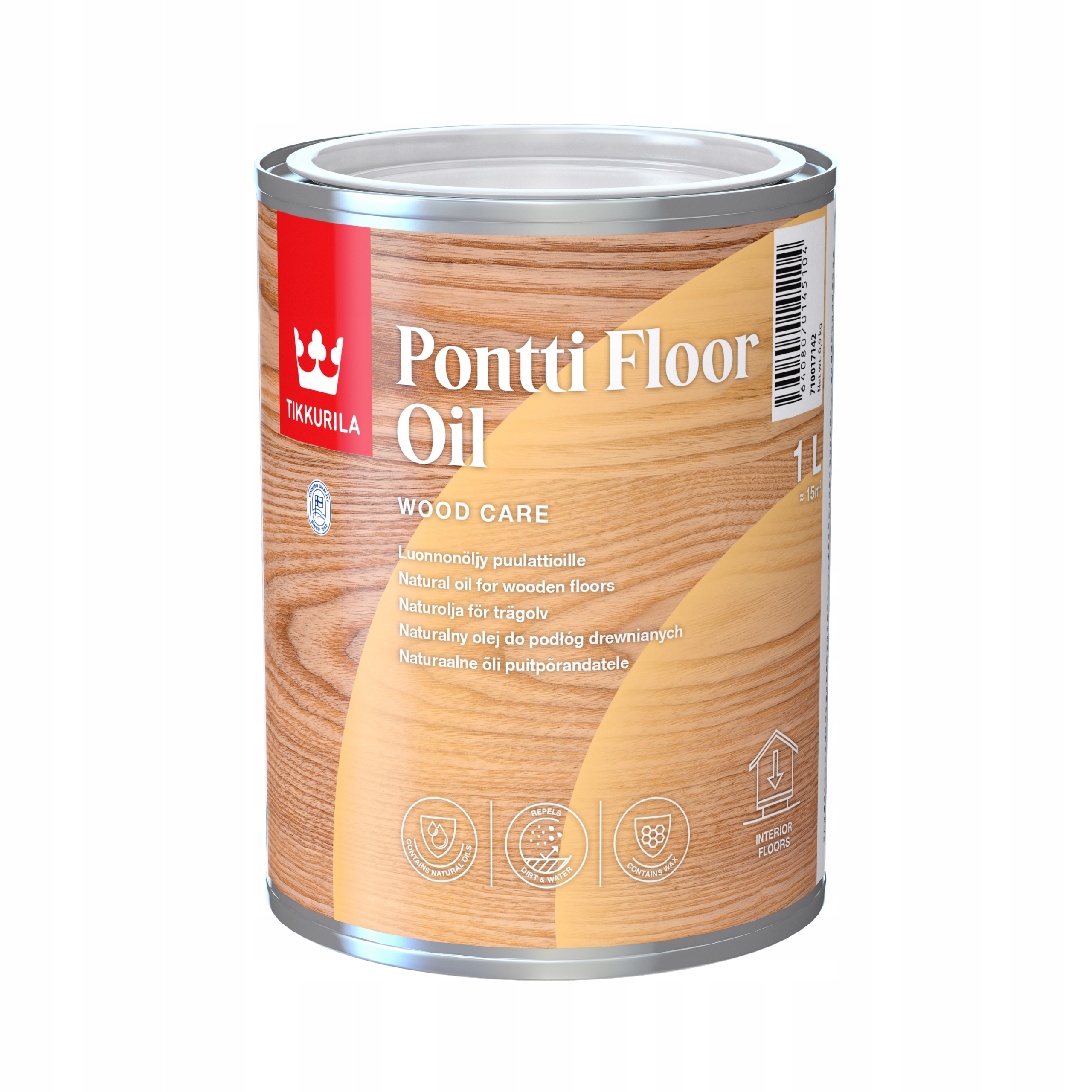 Olej na podlahy, schody, stěny, stropy Tikkurila Pontti Floor Oil 1L