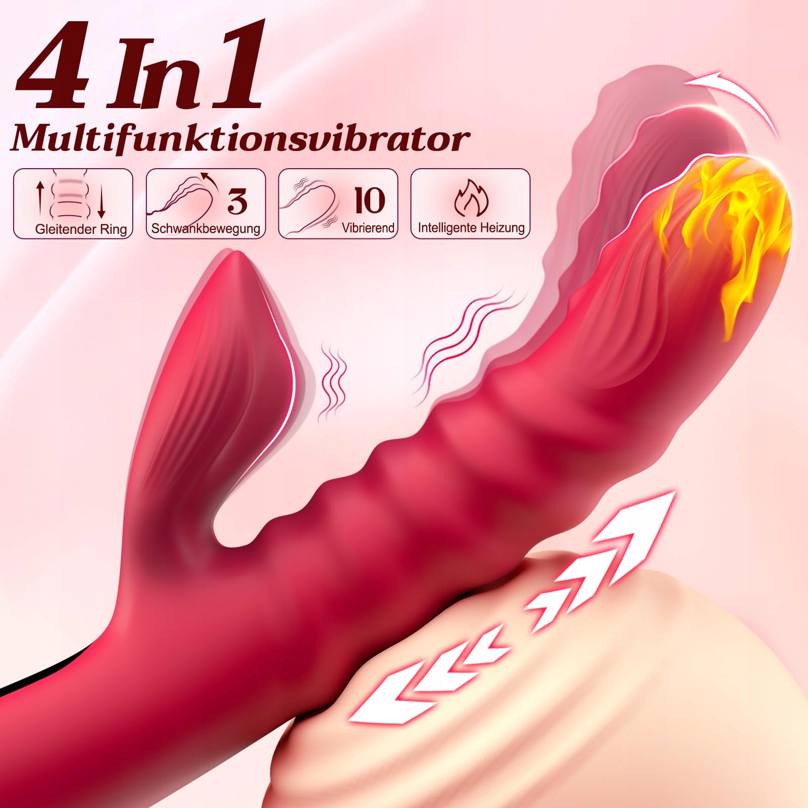 VIBRATOR Wibrator Dla Kobiet 4w1 G-Punkt Klitoris Stymulator 10 Trybów — miniatura 2