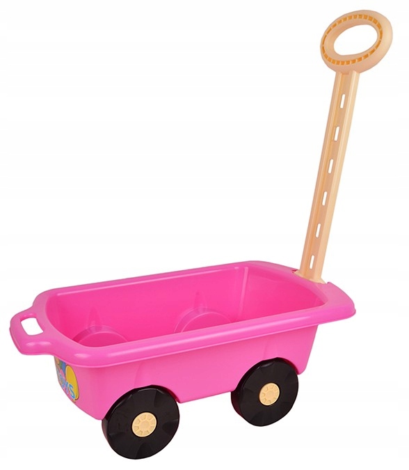 WÓZEK Z RĄCZKĄ PRZYCZEPKA DO CIĄGNIĘCIA ZABAWEK Wiek dziecka 2 lata +