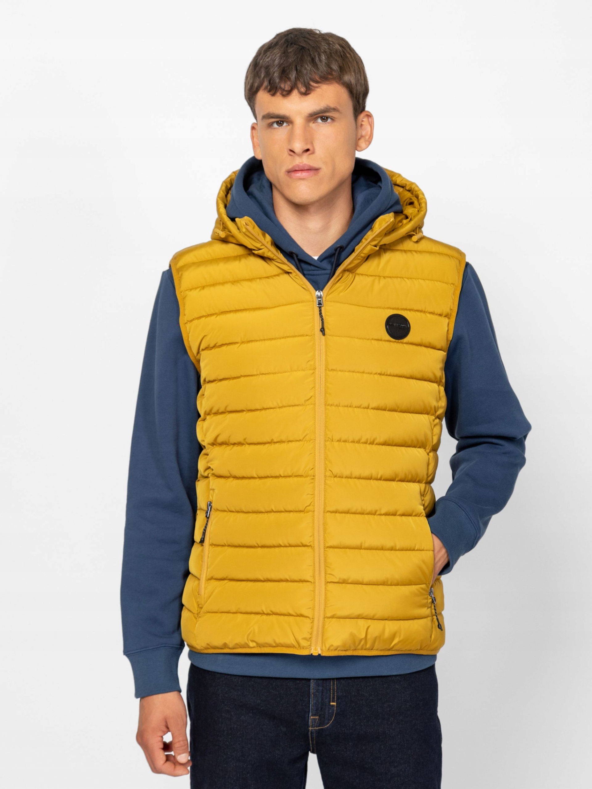 Heavy Tools Pánská Prošívaná Vesta Bez Rukávů Wantiw Dijon Žlutá 3XL