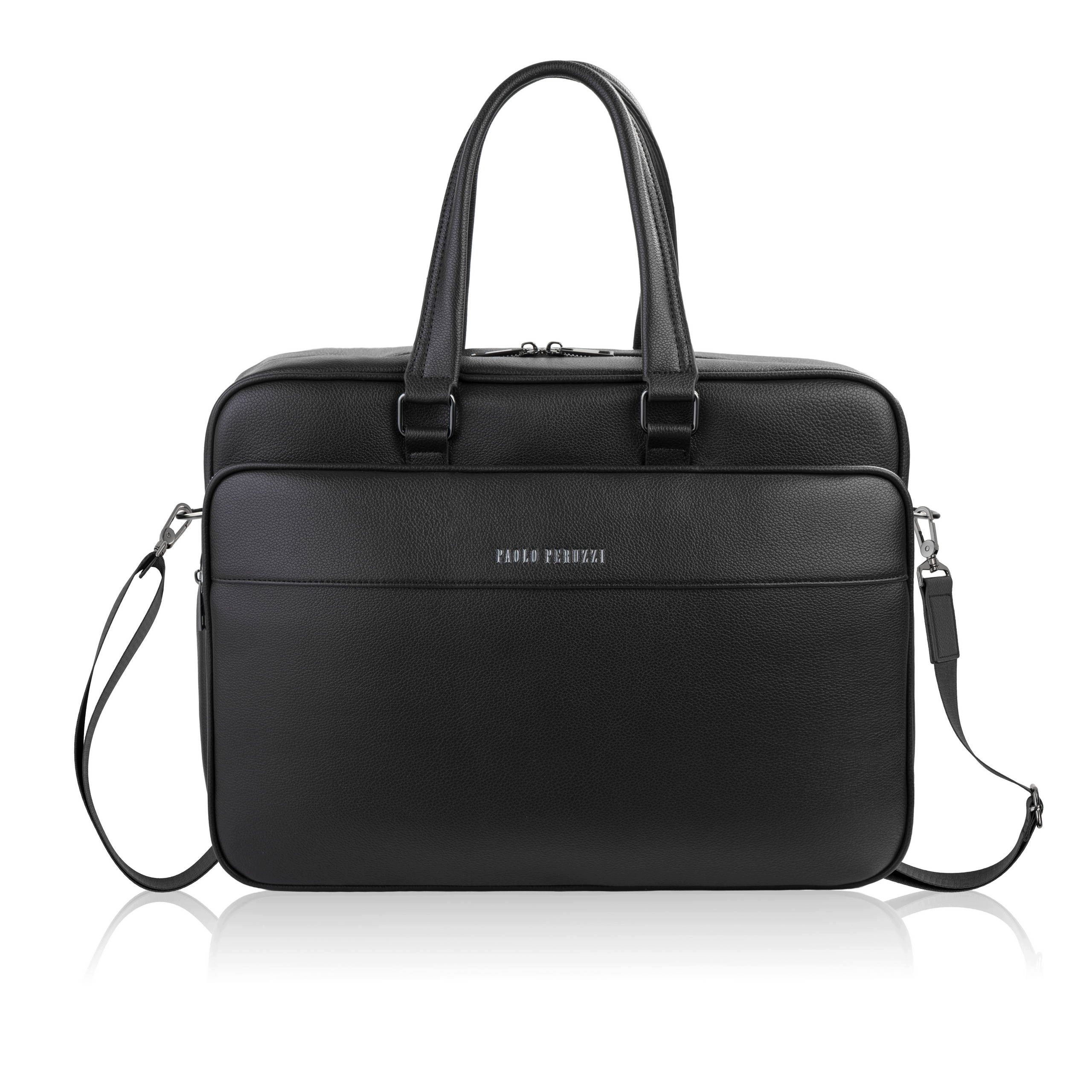 Pánská taška přes rameno i do ruky do práce na vysokou školu, černá Paolo Peruzzi