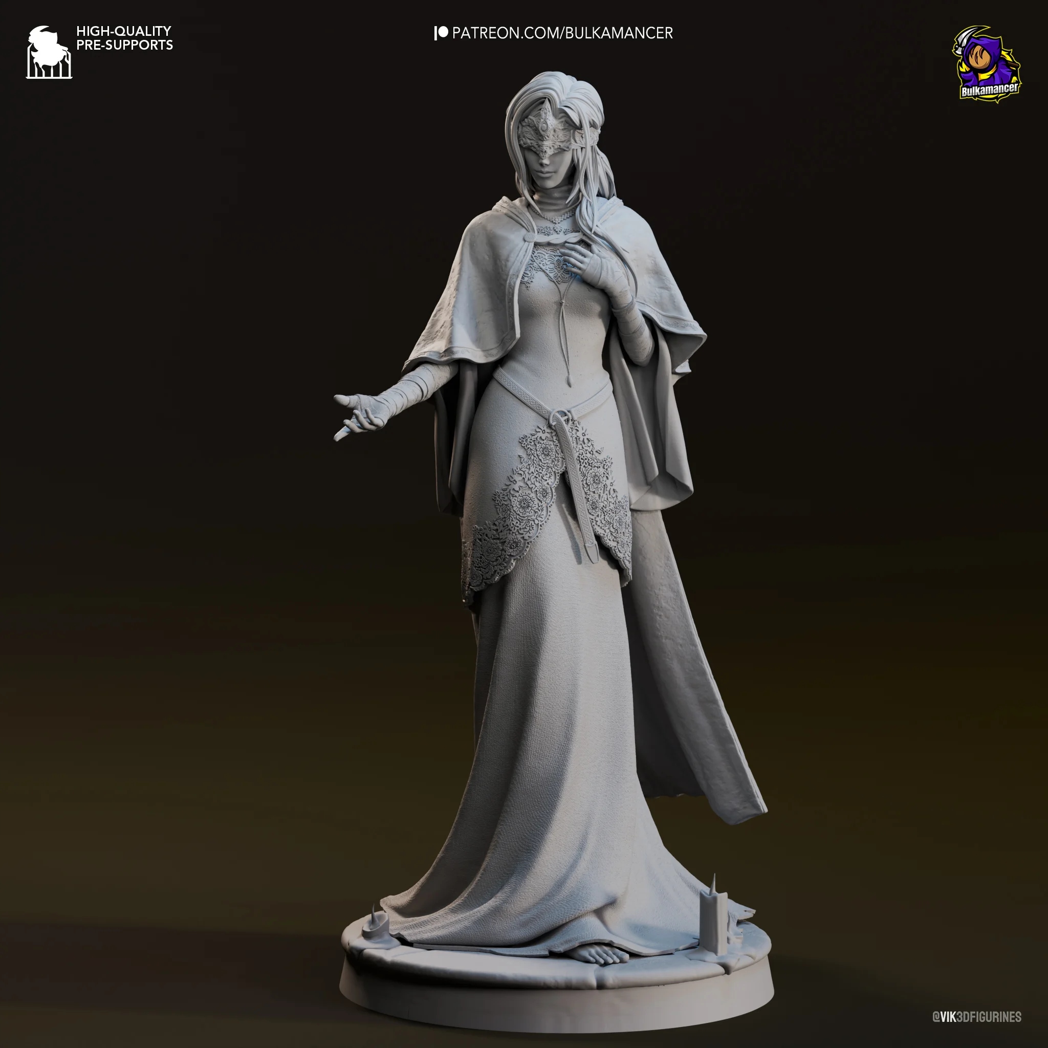 Fire Keeper Dark Souls 3 Figura Bulkamancer Sculpts 3D Print