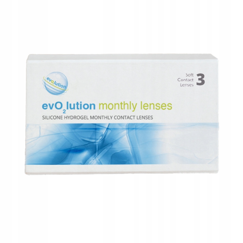 Soczewki kontaktowe miesięczne evO2lution monthly 6 szt BC 8,3 moc
