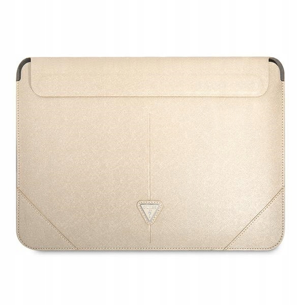 Puzdro Guess Sleeve GUCS16PSATLE 16 palcov béžové/beige Saffiano Triangle Logo