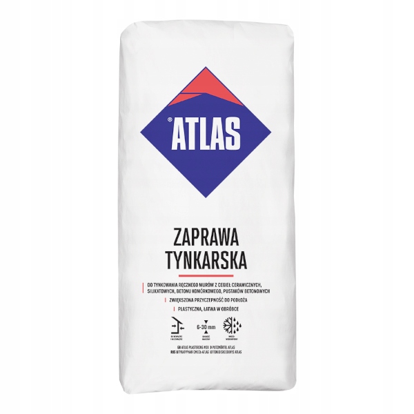 Atlas Omítací malta cementová omítka na zdivo z betonu 25 kg