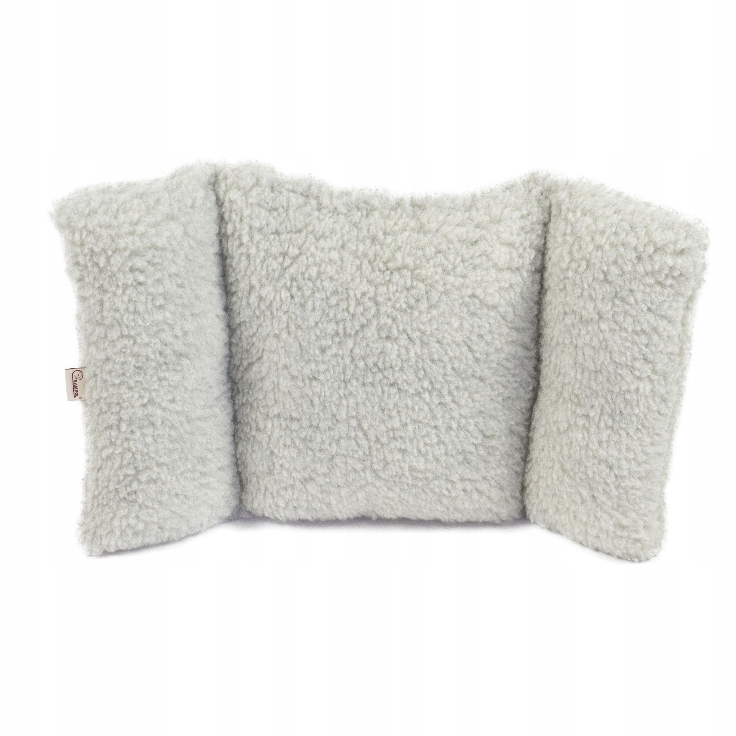 Polštář na křeslo merino vlněný 65x40 Šedá světlá barva