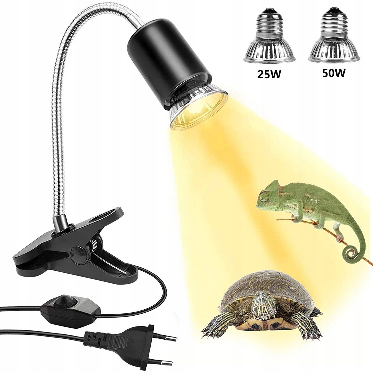 Levně Výhřevná Lampa Se Želvou, Terárium, 25 W, 50 W, Uvb Ohřev, Pro Želvy