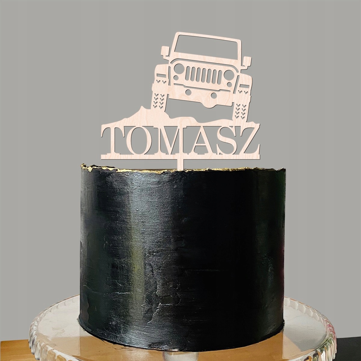 TOPPER TERENÓWKA JEEP DŻIP URODZINY NAPIS NA TORT Rodzaj ozdoby waflowe