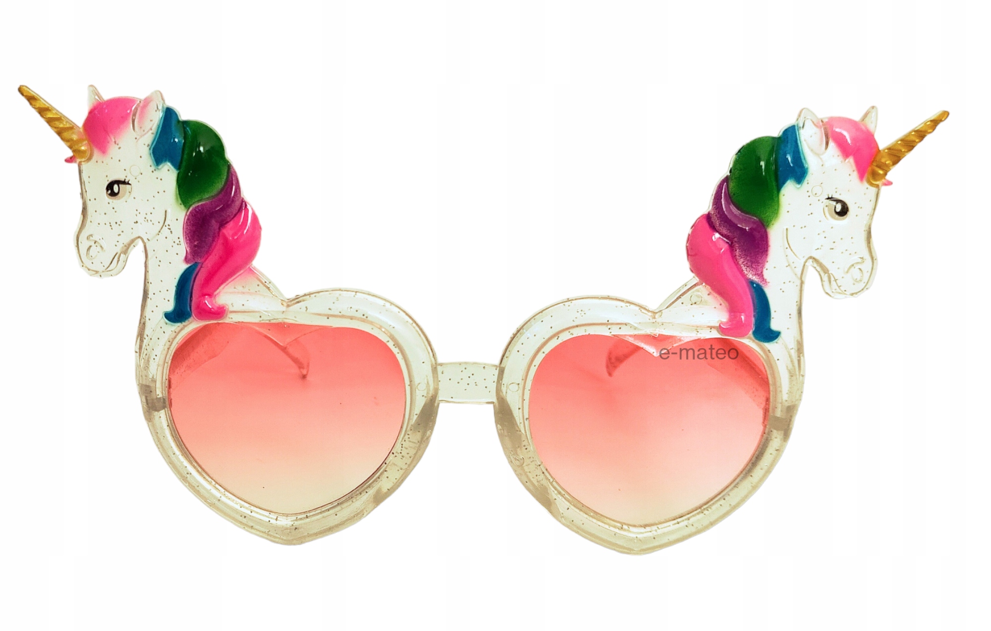 Śmieszne OKULARY NA IMPREZĘ DO Foto Budki urodziny SERCA Jednorożec Kod producenta Śmieszne OKULARY SERCA BIAŁE JEDNOROŻEC