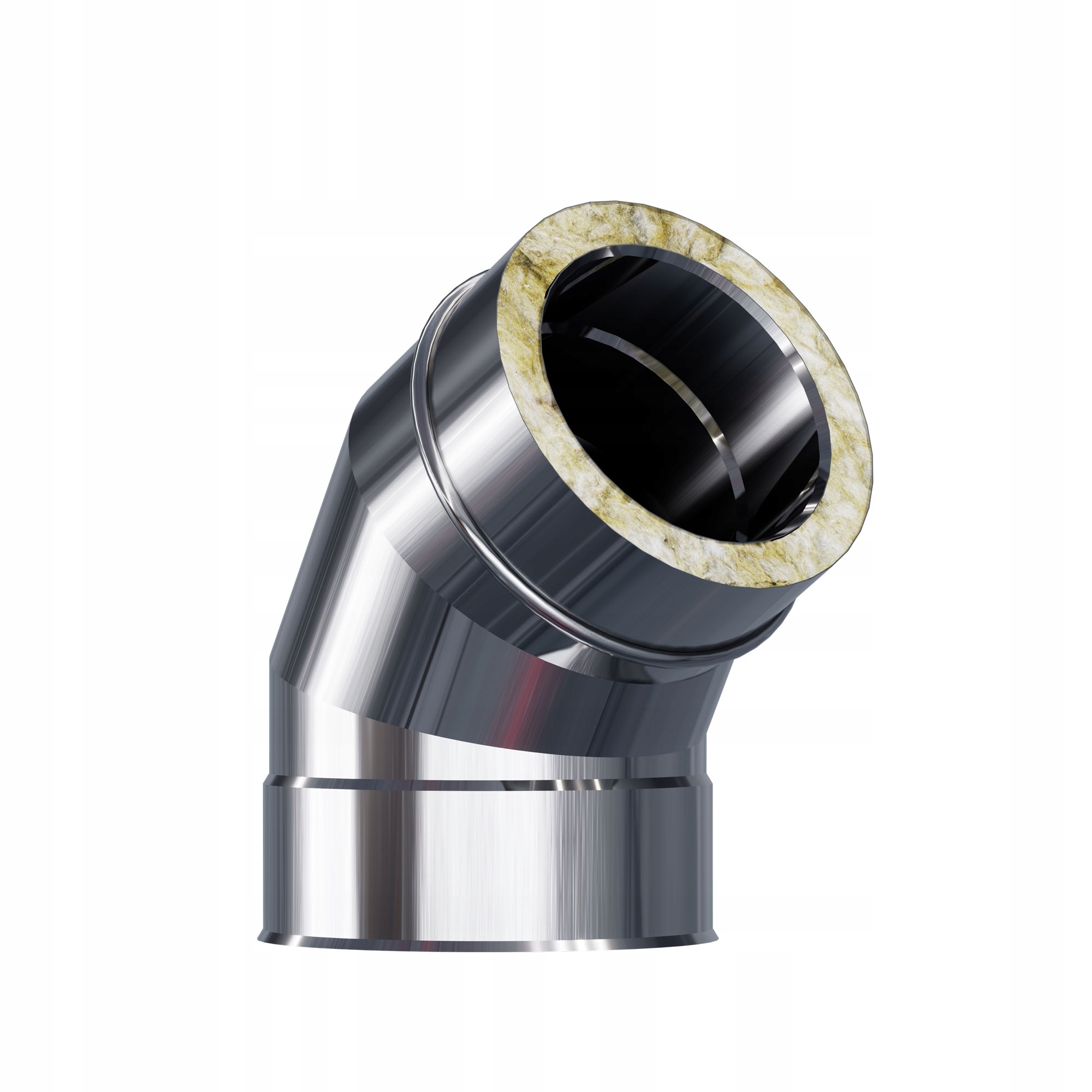 Kzd Slim Koleno izolované fi 140 0,5 mm 60 stupňů komín vložka ocel žár