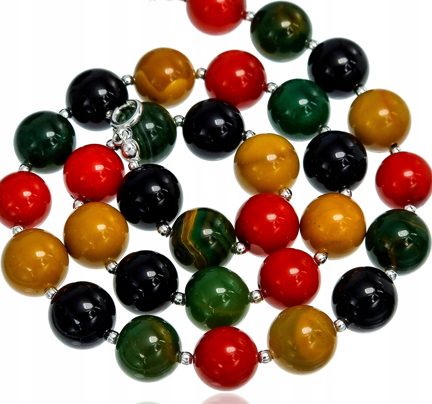 Přírodní kameny Korálový náhrdelník Stříbro