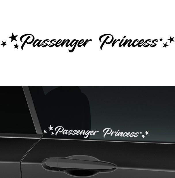 NAKLEJKA na samochód Szybę Passenger Princess 25x3