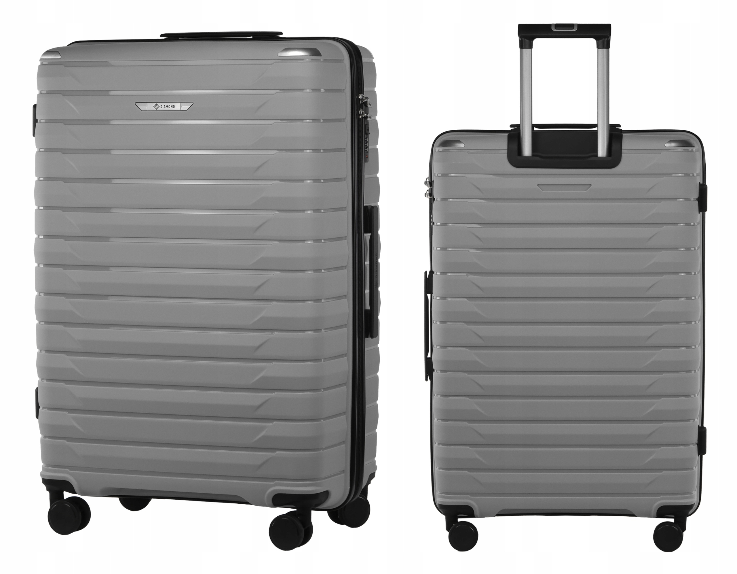 Velká Cestovní Taška Z Polypropylenu, Zavazadlo Diamond, Stříbrná, Velikost 28", P420