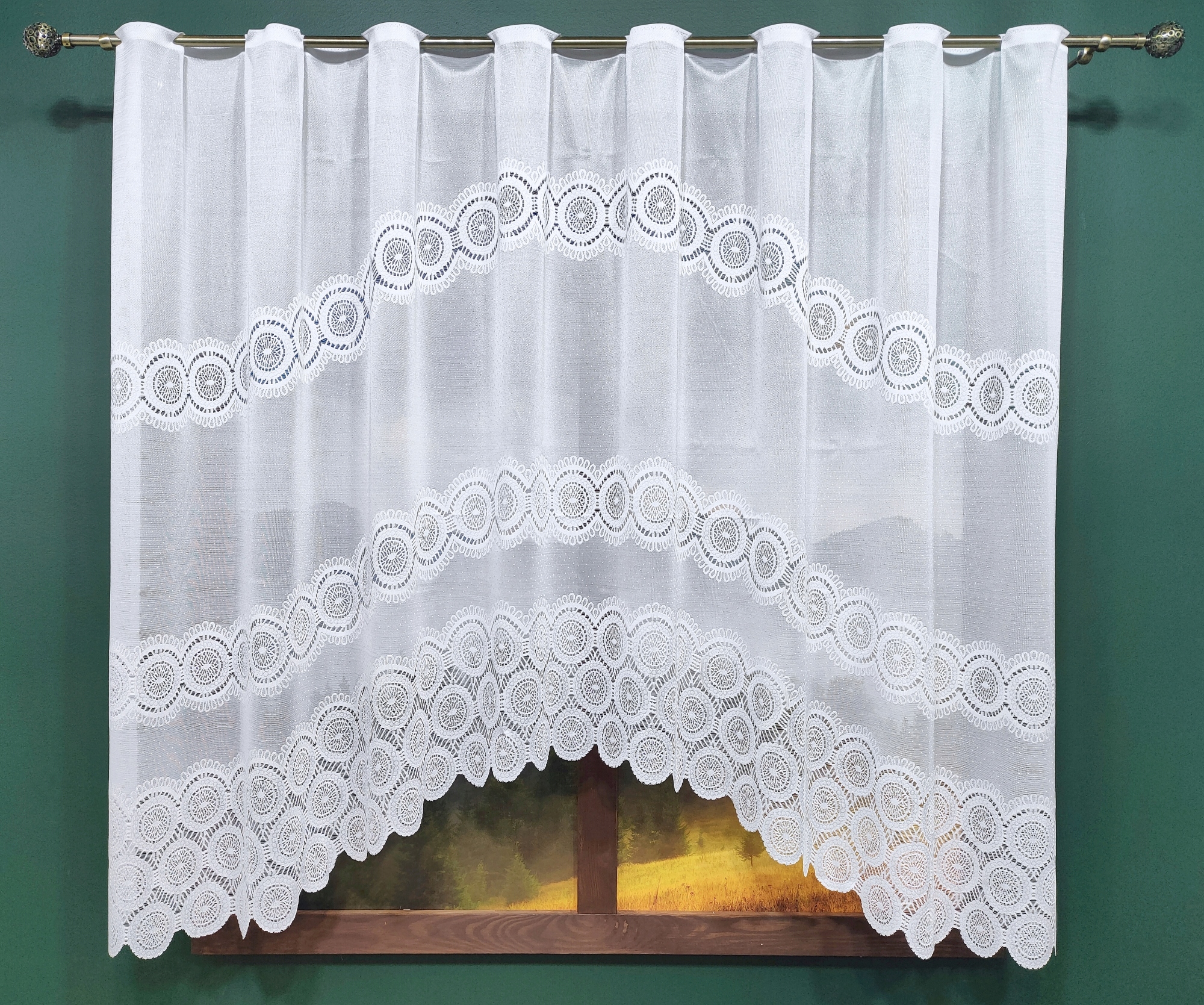 FIRANKI GOTOWA FIRANA ŻAKARDOWA NA PRZELOTKACH Marka inna