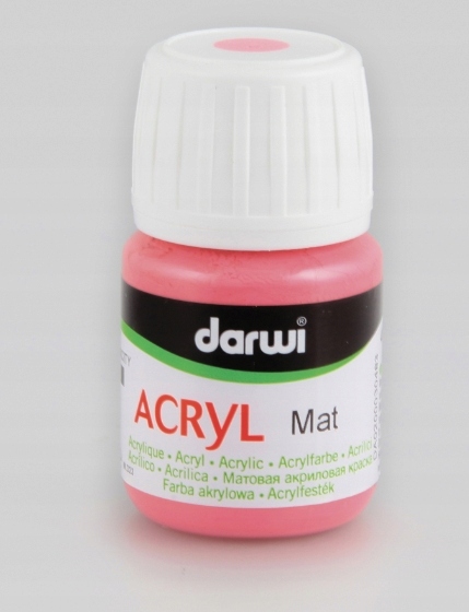 Farba akrylowa matowa 30 ml, różowa