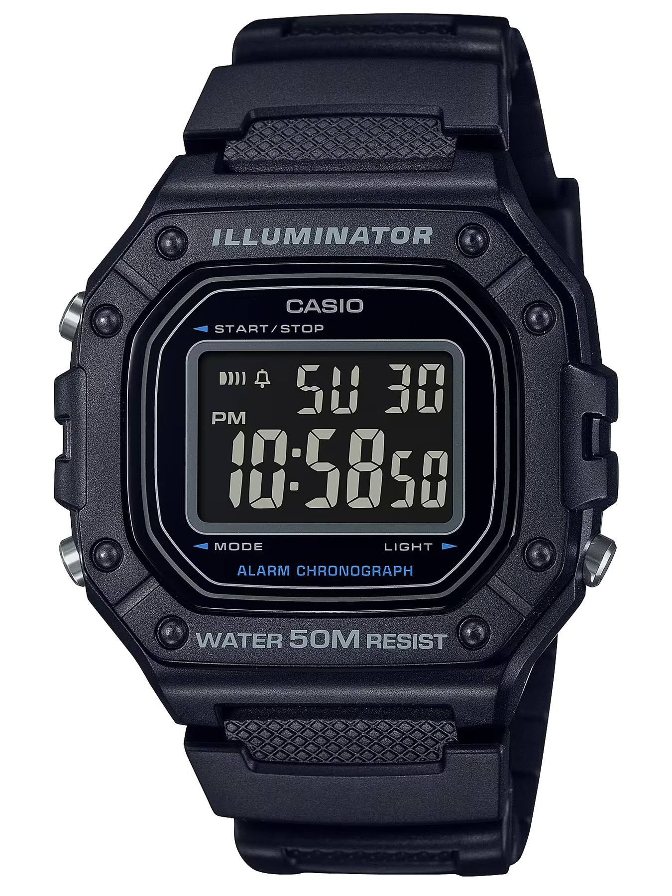 Pánské Hodinky Casio W-218H-1B Černá Datumovka Stopky 50 M Box Pro Kluka