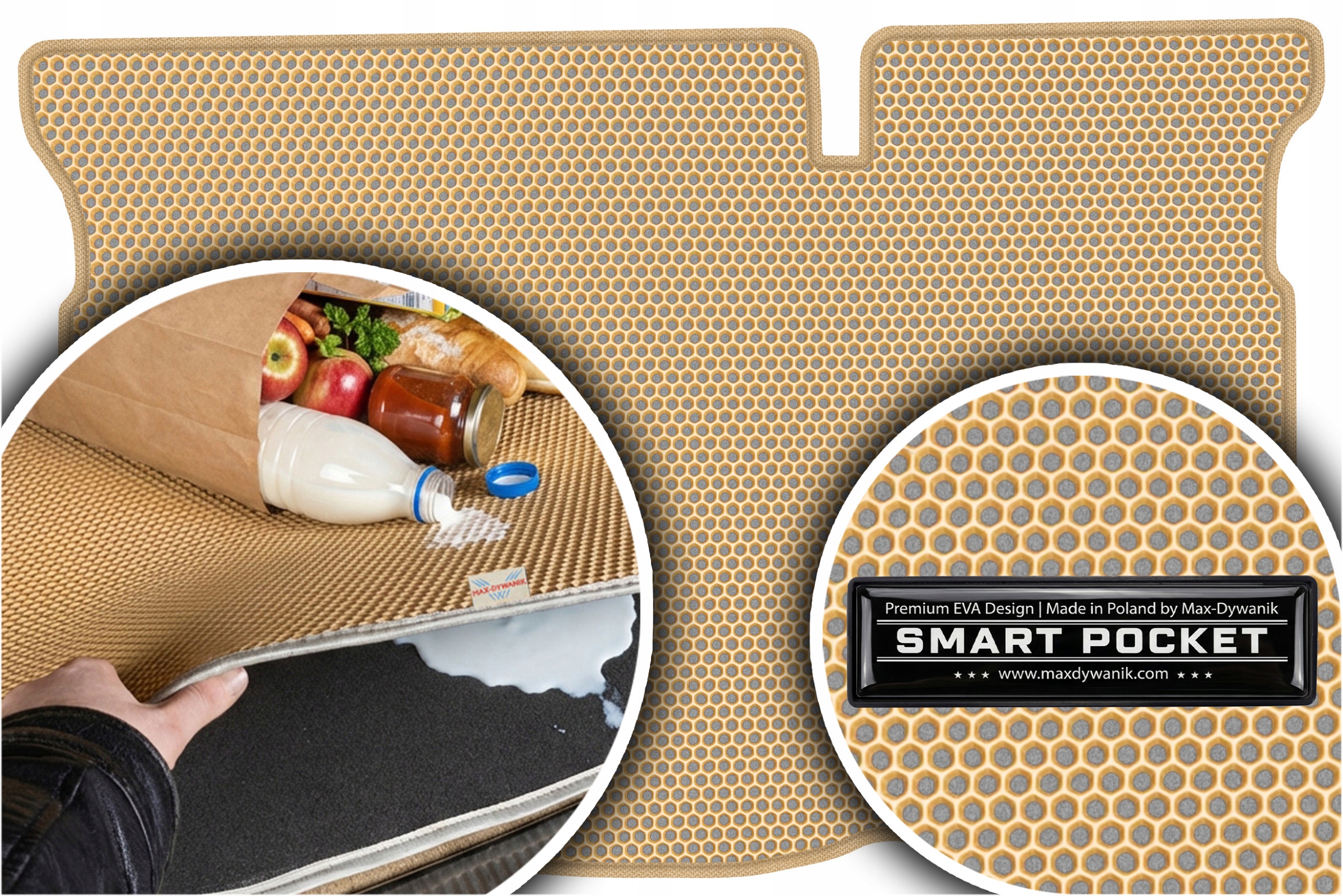Mazda 2 II Hatchback 2007-2014 Vložka batožinového priestoru Eva Smart Pocket Béžová