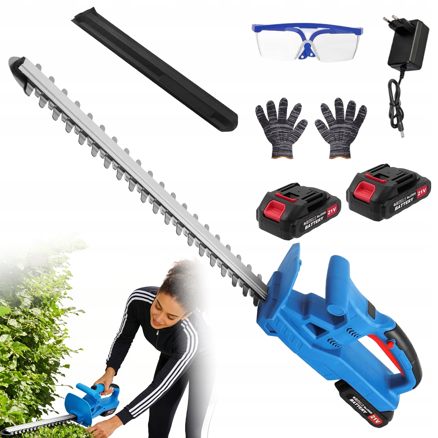 Udeřit! Zahradní nůžky Akum. Výložník 22V 1,2M 2 Akum. 4AH Nabíjecí Antiblokáda