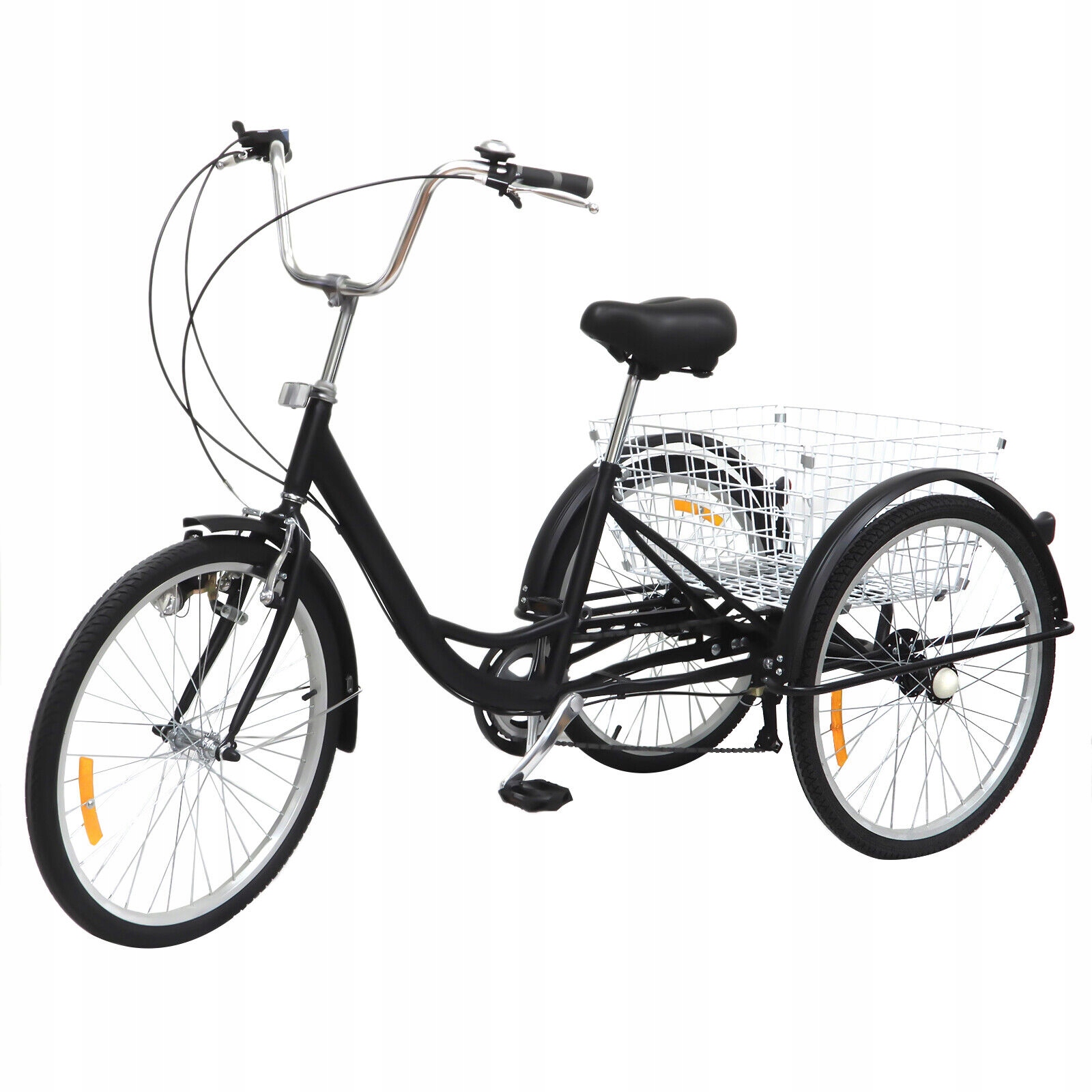 Rower 24" 6S czarny z oświetleniem 180*76*120cm Rozmiar koła (