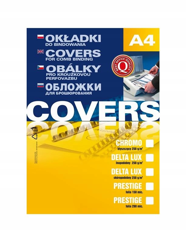 Okładki do bind. ARGO op.100 Delta A4 - białe