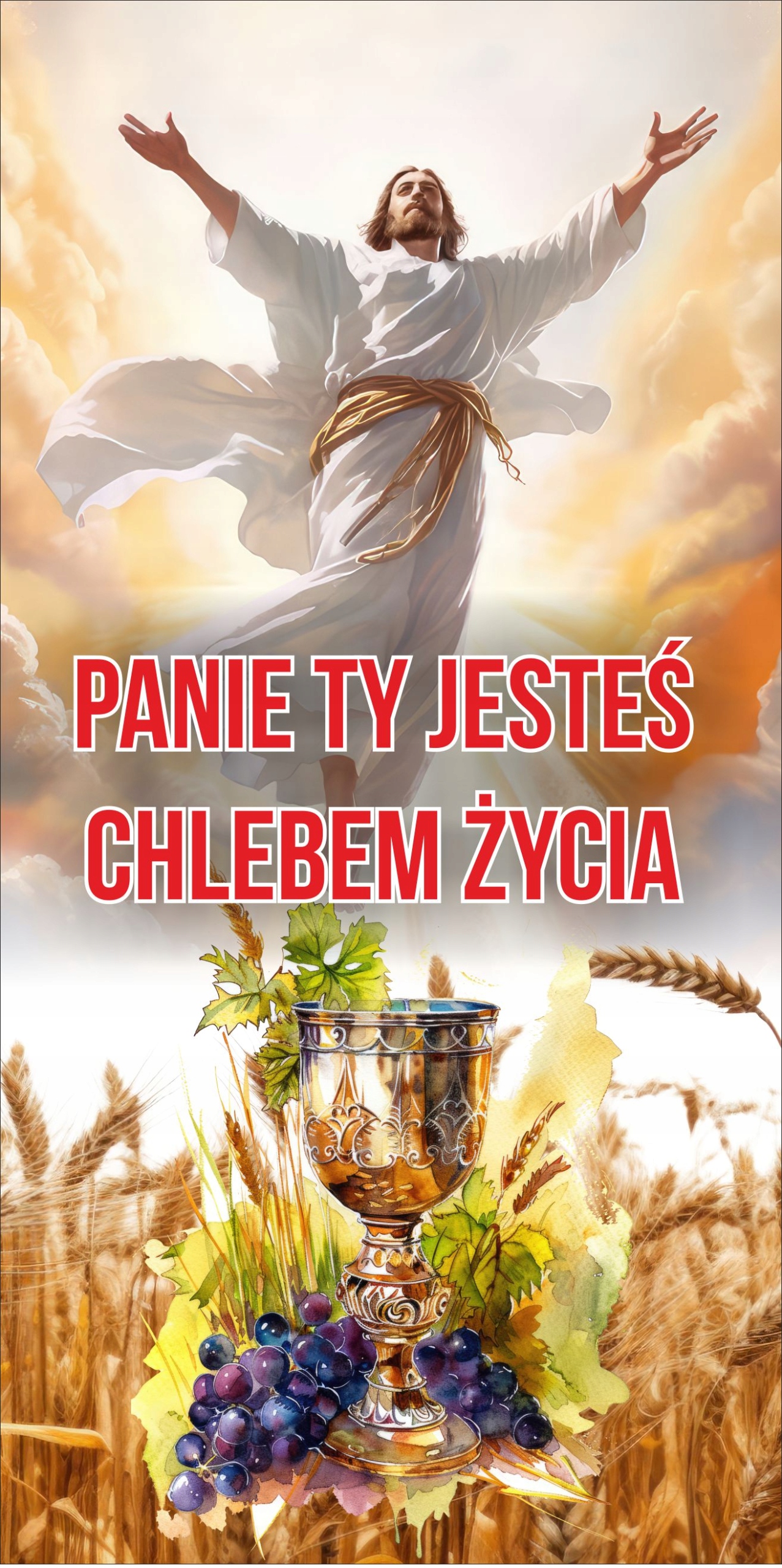 Boże Ciało Baner na ołtarz ołtarze dekoracja obraz Plakat 200x100 cm BC14