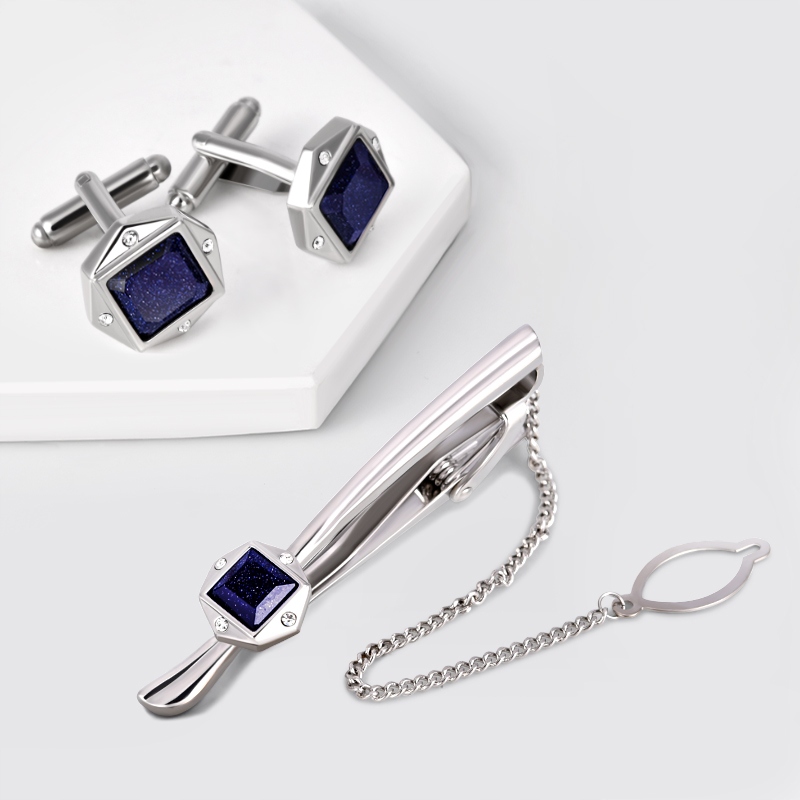 ZESTAW spinek do mankietów i krawatu francuskie eleganckie PREZENT