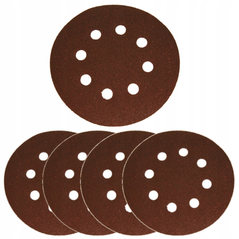 KRĄŻEK ŚCIERNY PAPIER NA RZEP DO SZLIFIERKI OSCYLACYJNEJ 125mm gr120 5 szt. Marka Drel