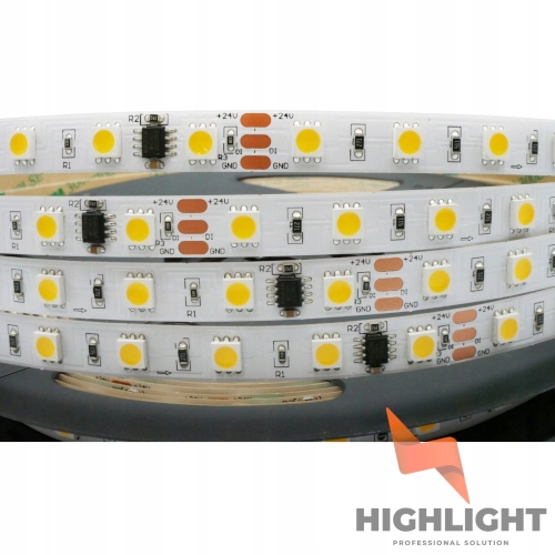 5 m Digitální Led pásek Mono 3000K WS2811 60LED 14,4W 24V Spi 5050 Pro