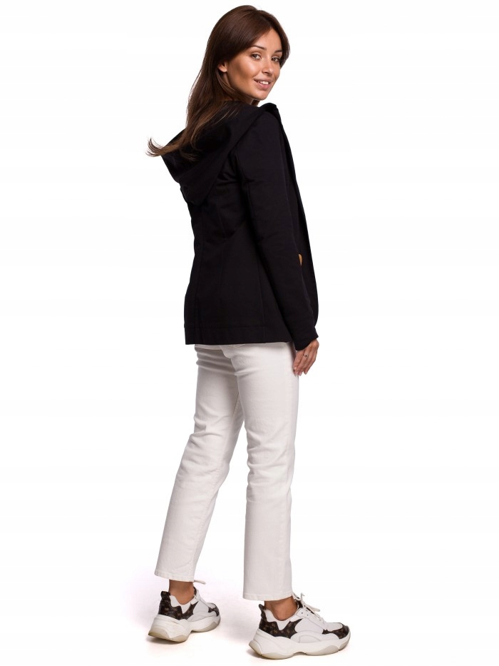 EU S B180 Prosty niezapinany żakiet z kapturem - c Płeć kobieta