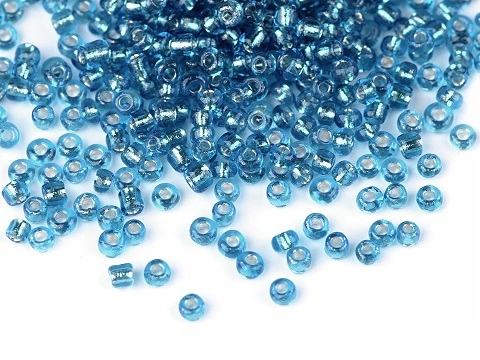 Koraliki szklane rokail 2mm 20g turkus